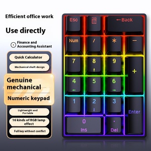 YF20 Mini teclado USB mecánico retroiluminado RGB numérico con cable Nuevo producto de uso de oficina con interfaz de computadora portátil en inglés - Product Image 3