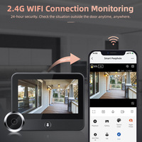 Sonnette Intelligente Tuya 1080P WiFi en Alliage de Zinc, Caméra de Visiteur Numérique Dissimulée, Interphone Vidéo, Œil de Porte pour la Sécurité Domestique