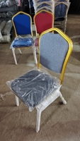 Chaises de banquet empilables en métal pour fêtes, vente chaude, prix de gros