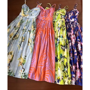 Vendita all'Ingrosso di <span class=keywords><strong>Abbigliamento</strong></span> Boutique, Nuovi Stili Estivi di Abiti da Donna con Lacci, Stampe <span class=keywords><strong>Retrò</strong></span> e Spalline Sottili - Product Image 1