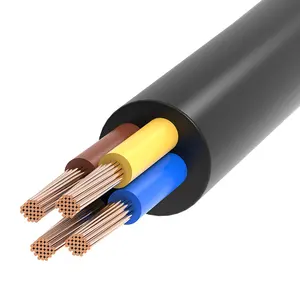Rvv cable flexible de 2,5mm de PVC multinúcleo con aislamiento de tres núcleos Rvv 300/500V cable trenzado