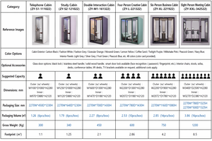 <span class=keywords><strong>Cabine</strong></span> insonorisée moderne pour tests auditifs en aéroport avec porte en verre acoustique simple et éclairage LED ventilé - Product Image 4