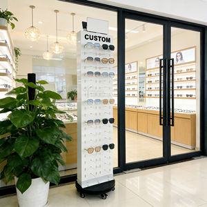 Présentoir de lunettes vintage haut de gamme à éclairage LED pour magasin d'optique, idéal pour les montures en plastique et les lunettes de myopie, parfait pour les stands de vente en centre commercial. - Product Image 1