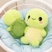 Boneka Kura-Kura Hijau Lembut Kawaii, Mainan Hewan Kura-Kura Isi Dakron Super Lembut, Bantal Rumah Lucu, Hadiah Ulang Tahun untuk Anak-Anak