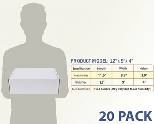 Set di <span class=keywords><strong>20</strong></span> Scatole di Spedizione Rettangolari Personalizzate in Cartone Ondulato Bianco per Spedizioni dalla Cina - Product Image 2