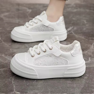 Zapatos de Mujer de Moda con Cordones Antideslizantes para Primavera/Verano, Transpirables, con Diseño Floral y Suela Gruesa - Product Image 4