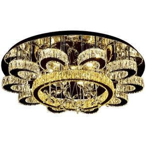 Lámpara de techo de cristal con forma de flor de iluminación de diseño moderno de lujo para sala de estar dormitorio - Product Image 6