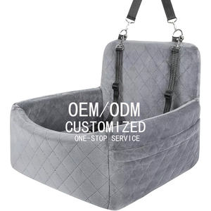 Abnehmbarer und Waschbarer Hunde-Autositz als Sitzerhöhung, Reisebett für Haustiere mit Aufbewahrungstaschen und Sicherheitsgurt - Product Image 1