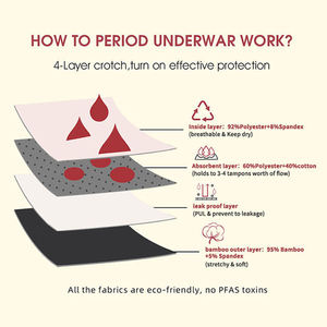 <span class=keywords><strong>Protection</strong></span> complète des femmes 4 couches culotte <span class=keywords><strong>menstruelle</strong></span> culotte <span class=keywords><strong>menstruelle</strong></span> sous-vêtement d'incontinence <span class=keywords><strong>lavable</strong></span> sous-vêtement fonctionnel - Product Image 4