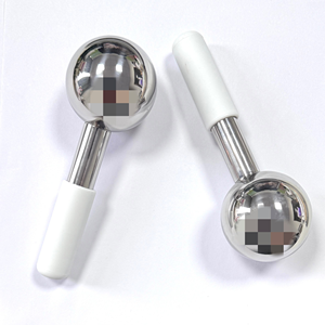 Wholesale Stainless Steel Facial Ice Roller Globe with Handle - Dark Circles and Acne Treatment - Product Image 3