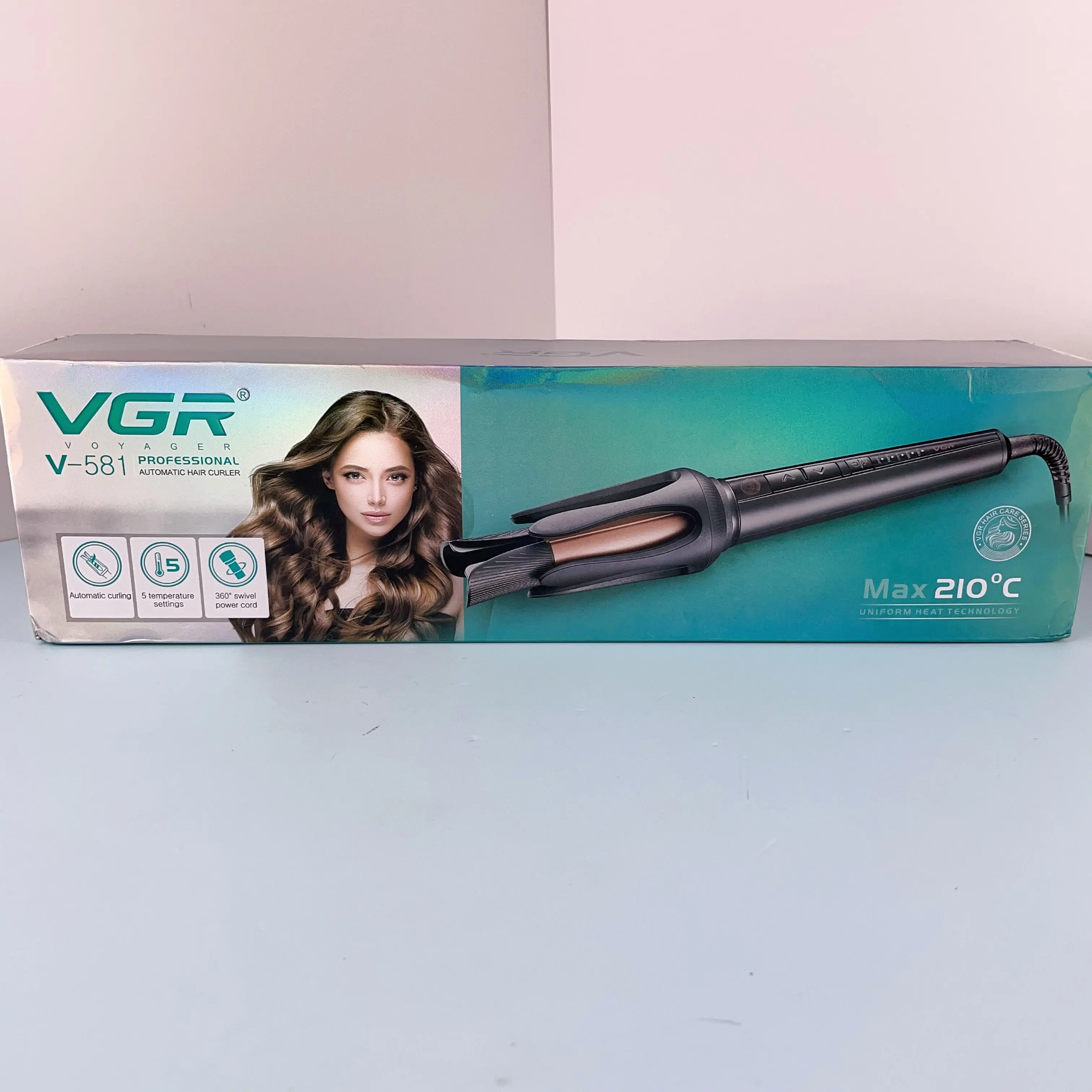 Vgr تصميم جديد موجة الشعر طلاء السيراميك الكهربائية المهنية Fof النساء