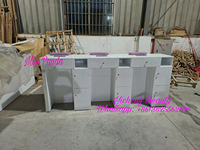 Yicheng Beauty usine table à ongles avec aspirateur violet salon de manucure triple table de manucure avec collecteur de poussière au meilleur prix