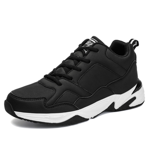 Chaussures de jogging personnalisées pour hommes, noires et blanches, pour la marche et la course quotidiennes - Product Image 2