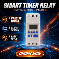 CHRE THC15A Mini 12V DC Digital Portabel Ramah Lingkungan Bahan PC Pengontrol Bel Dering Timer Detik Sakelar Harian Dapat Diprogram 16A