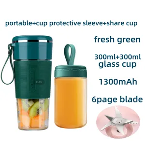 Miniexprimidor portátil, licuadora con botellas sin Bpa de 300ml