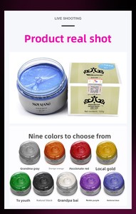 Cera para el Cabello Impermeable Personalizada, Arcilla para Peinar con Fijación Fuerte, 9 Colores, Cera Temporal para Colorear el Cabello - Product Image 3