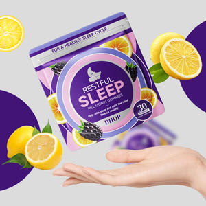 Avantages beauté OEM Gommes gommes de soutien du sommeil pour adultes Mélatonine GABA Complexe de magnésium Formule de relaxation aux herbes 10 + Natural - Product Image 2