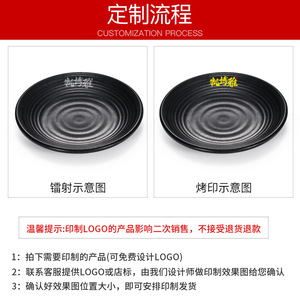 จานเมลามีนทรงกลมสีดำ 7006 ทนทาน สีพื้น สำหรับใช้ในโรงแรม กาแฟ ชา - Product Image 5