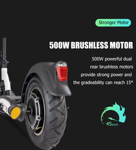Puissant 500W électrique Kick <span class=keywords><strong>Scooter</strong></span> adultes 10 pouces <span class=keywords><strong>pneu</strong></span> 48V batterieLithium Suspension intelligente longue portée deux roue - Product Image 4