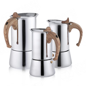 Cafetière Moka en acier inoxydable classique, nouvelle conception OEM, personnalisable, 2 à 6 tasses, économique, <span class=keywords><strong>pour</strong></span> usage domestique - Product Image 2