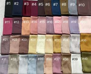 Direkt aus Malaysia Benutzer definierte hochwertige Chiffon Satin Hijab New Fashion Plissee Sunny Schal/Schal Soft Printed Pattern Logo - Product Image 2