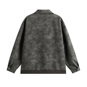 Otoño Vintage Pink Jacket XL Stand Windbreaker Lona bordada Cremallera Casual Street Style Ligero para uso al aire libre - Product Image 4