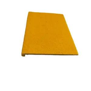 Tablero antideslizante amarillo de fibra de vidrio para escaleras