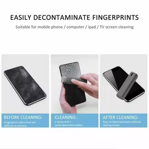 Nouveau Nettoyant <span class=keywords><strong>Portable</strong></span> pour Écrans Tactiles de Tablettes, Ordinateurs Portables, Téléphones, Téléviseurs et <span class=keywords><strong>PC</strong></span> – Vaporisateur et Chiffon Microfibre 2-en-1 - Product Image 2