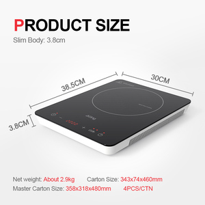 เตาแม่เหล็กไฟฟ้าคุณภาพสูง 2000 วัตต์ แบบตั้งโต๊ะ ดีไซน์บางเฉียบ - Product Image 2