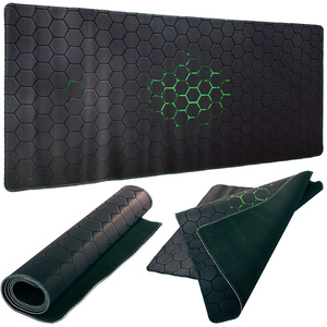 Gaming Mouse Pad 80x30cm Hexagon Design <b>Extended</b> Surface For <b>Desk</b> Use - Product Image 1