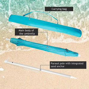 Sombrilla de Playa Plegable Personalizada con Marco de Aluminio, Parasol para Piscina, Tela de Poliéster Impermeable, Sombrilla para Jardín y <span class=keywords><strong>Patio</strong></span> - Product Image 6