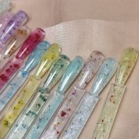 ARNAILO Gel UV Constructeur d'ongles à faible chaleur, écologique, avec paillettes opalescentes et fleurs séchées, sans TPO ni HEMA, pour usage professionnel OEM, 12 couleurs