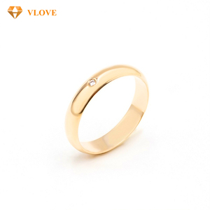 9K 14K ソリッドゴールド ラボグロウンダイヤモンド カップルリングセット ラウンドブリリアントカット マッチング結婚指輪 婚約ギフト - Product Image 2