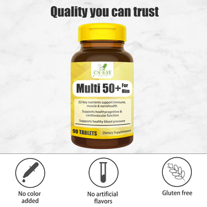 Meilleures ventes Multi <span class=keywords><strong>50</strong></span>+ pour lui Comprimés <span class=keywords><strong>multivitamin</strong></span>és Immunité Santé musculaire et nerveuse Soutien cognitif Métabolisme énergétique - Product Image 4