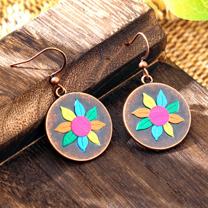 Pendientes de Girasol Hechos a Mano, Pendientes Colgantes con Diseño de Girasol y Margarita, Estilo Bohemio, Color Sol, <span class=keywords><strong>para</strong></span> Mujer - Product Image 3