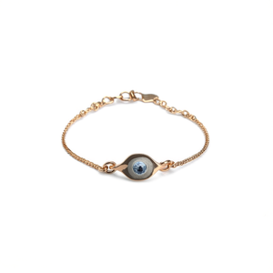 Bracelet de charme tendance plaqué or PVD en acier inoxydable 316L avec motif œil porte-bonheur - Product Image 2