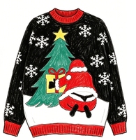 Pulls de Noël moches pour adultes, tricotés, à motifs amusants, tenues de couple pour fêtes de fin d'année