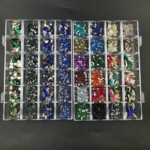 Nail Art Fournisseurs Salon Accessoires Verre Cristal Pierre Mixte Style Flatback Nail Fantaisie Strass Pour Designs Art Décoration - Product Image 6