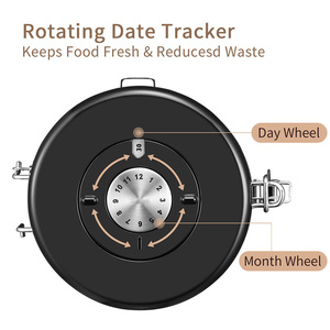 Contenitore Ermetico Personalizzato in Acciaio Inox <span class=keywords><strong>per</strong></span> Alimenti da Cucina con Indicatore di Data <span class=keywords><strong>per</strong></span> Caffè in Grani, Macinato, <span class=keywords><strong>Zucchero</strong></span>, Tè, Farina, Cereali - Product Image 3