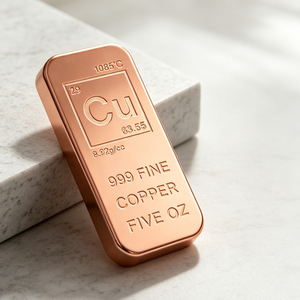 Barre de cuivre fin 999, 5 oz, forme carrée, non alliée, haute pureté, lingot métallique - Product Image 5