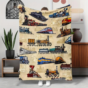 Couverture personnalisée imprimée avec motif de poisson, en flanelle de polyester écologique, couverture en coton pour la maison, utilisable en toutes saisons, lavable en machine - Product Image 6