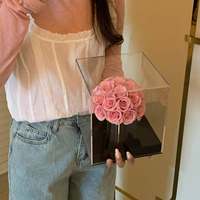 Unendliche Ewige Rose Personalisierte Konservierte Rosenbox zum Muttertag – Ewige Rose in Acrylbox