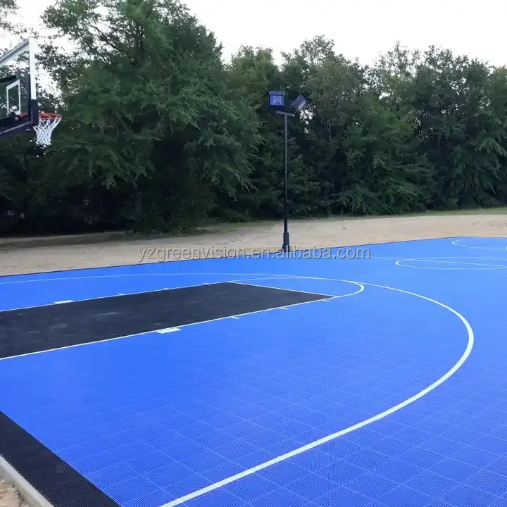 Suspended Modular Basketball Court Floor Flooring Interlocking Plastic Portable Floor Tile