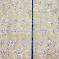 Tissu en dentelle florale respirant et hydrosoluble 100% coton pour vêtements brodés ou robes hawaïennes