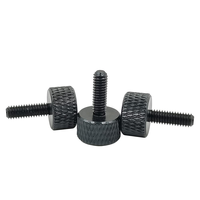 M3 X 6mm 8mm 10mm 12mm noir coloré en aluminium anodisé moleté grandes vis à tête plate pour ordinateur boîtier PC carte graphique