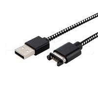 Câble de données magnétique Hytepro 4 broches en aluminium noir et blanc M519
