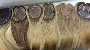 100% Châu Âu Trinh lụa <span class=keywords><strong>Top</strong></span> tóc con người Topper, màu monon Topper cho phụ nữ tóc Nhà cung cấp bán hàng đen tóc Vàng khác nhau - Product Image 4