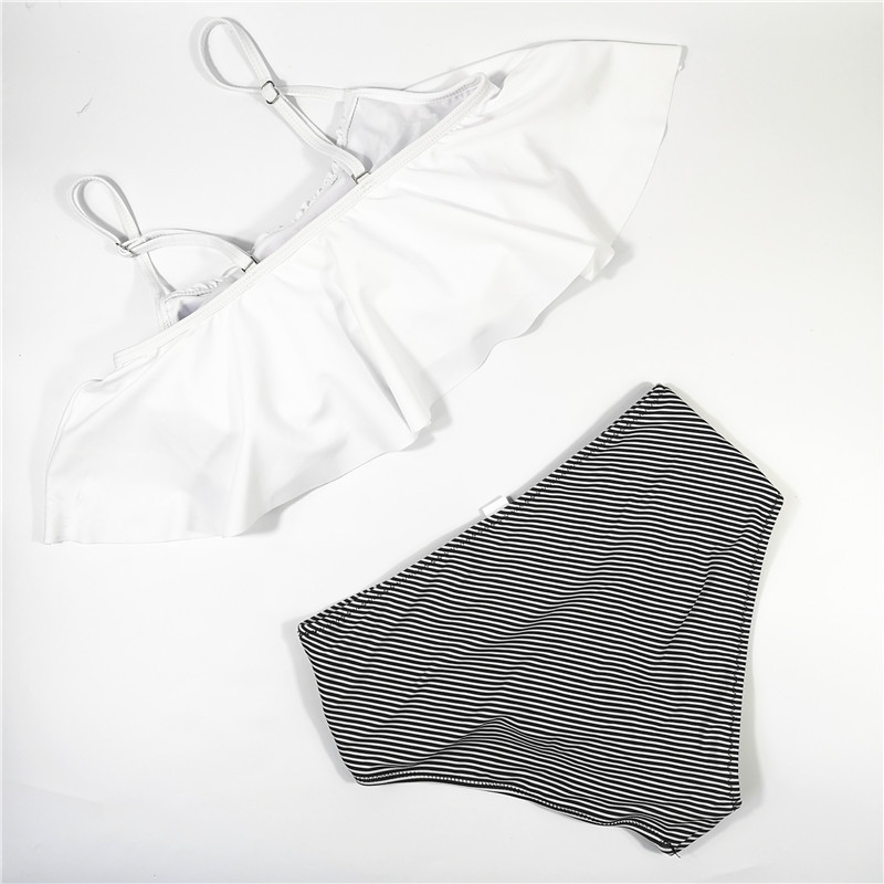 Solid bikini no shoulder hot sexy bikini swimsuit beach wear