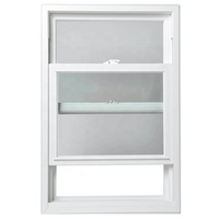 Fenêtre coulissante verticale fixe en aluminium à double vitrage DY AS2047 avec taille et couleur personnalisables et installation facile