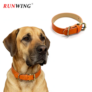 Elegante <span class=keywords><strong>Collar</strong></span> de Perro de Cuero <span class=keywords><strong>PU</strong></span> Impermeable de Lujo, Patrón Sólido, Cintas, Hebilla Ajustable, Porta Placa de Identificación para Perros Medianos/Grandes - Product Image 1